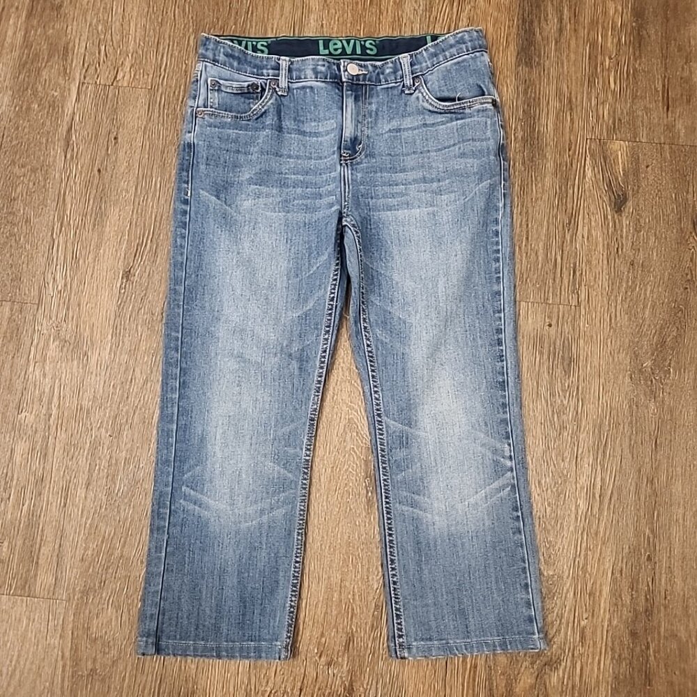 Levi Strauss 511 Womens Blue Jeans Size 20 Regular Green Waistband Denim